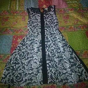 A black and white dress